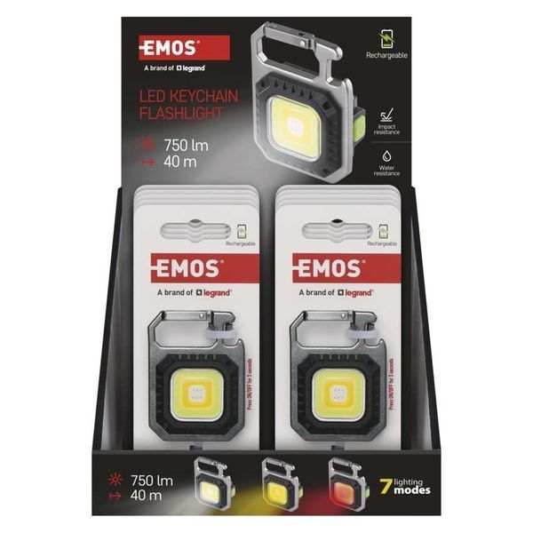Ліхтар акумуляторний Emos P4714 750 Lm 400 mAh Li-pol метал P4714 фото