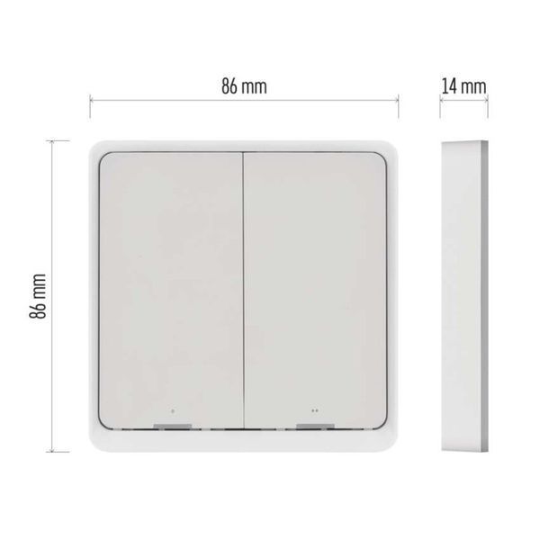 Розумний вимикач EMOS H5012 GoSmart 2 кнопки, білий H5012 фото
