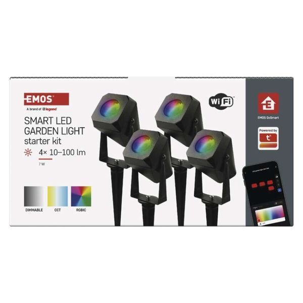 Умный прожектор EMOS ZIW194R, комплект 4шт, 7 Вт, RGBIC,WIFI ZIW194R фото