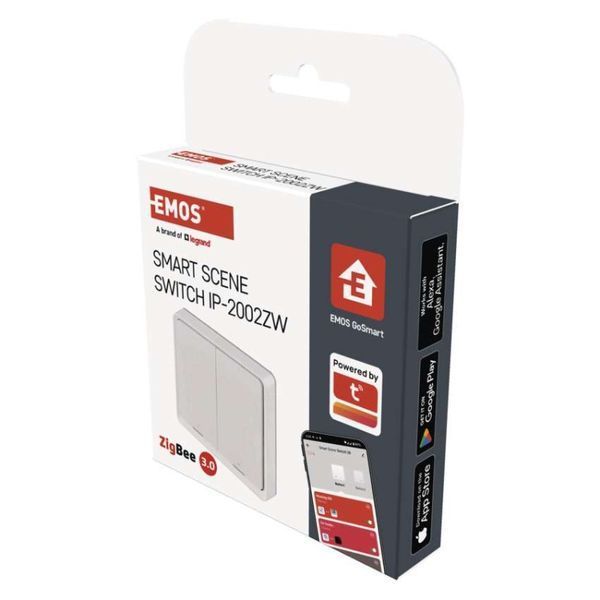 Розумний вимикач EMOS H5012 GoSmart 2 кнопки, білий H5012 фото