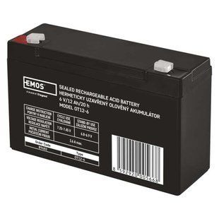 Акумуляторна батарея EMOS B9682, AGM, 6V, 12Ah, fast 4,7mm B9682 фото