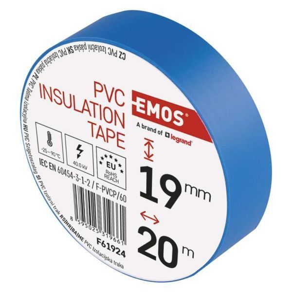 Изоляционная лента EMOS PVC 19/20 BLUE F61924 F61924 фото