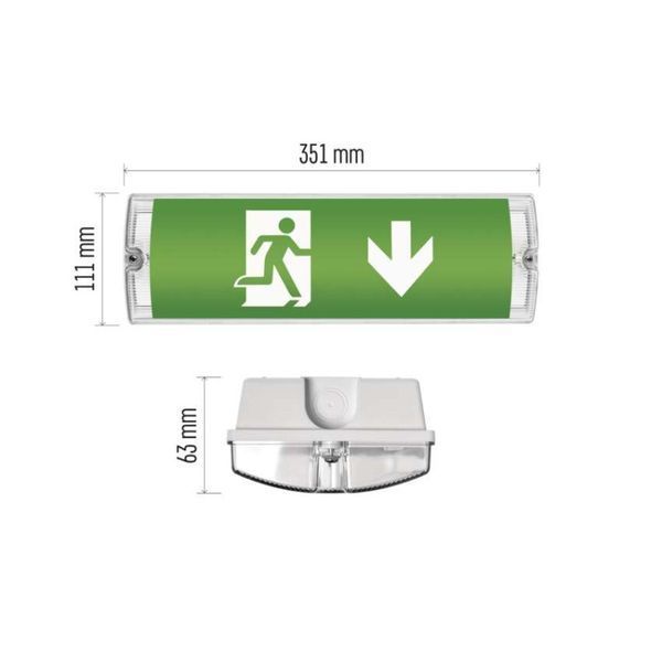 Світлодіодний аварійний світильник NESSI 3W 3h IP65 ZN1110 ZN1110 фото