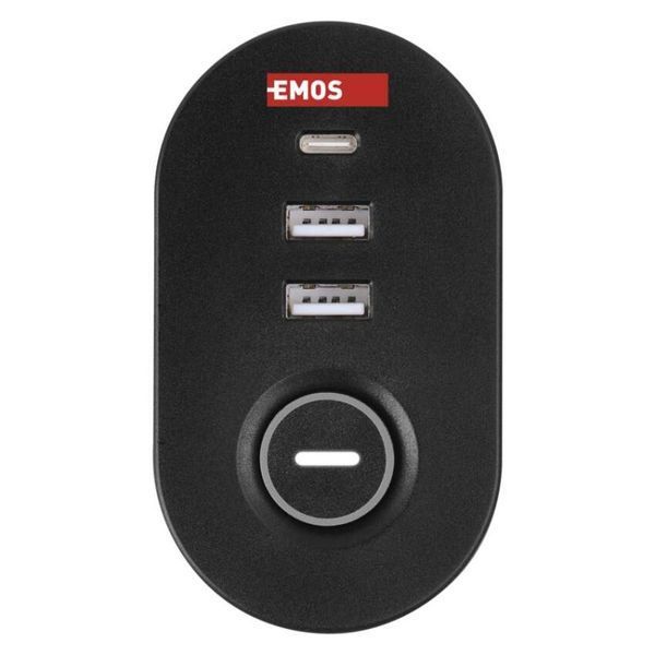 Мережевий подовжувач Emos P1321PD 3 розетки 1,5 м 1,5 мм&sup2; USB-A USB-C P1321PD фото