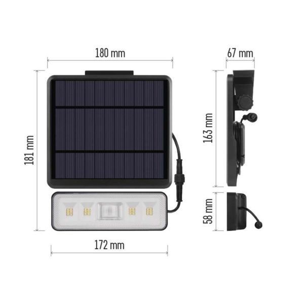 Светодиодный солнечный прожектор EMOS ZG112S 1300 лм IP54 4000K
