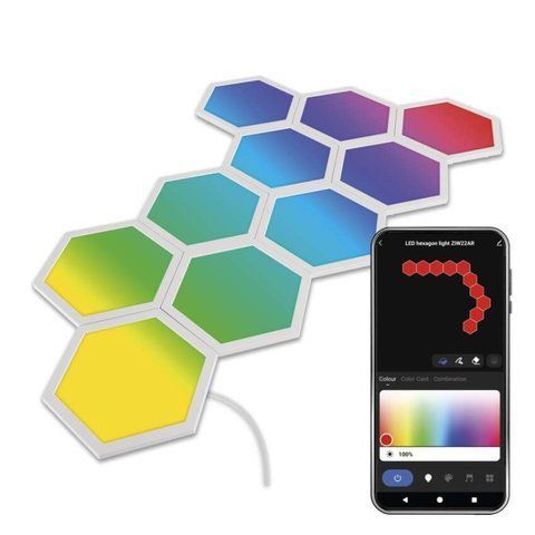 Комплект розумного світлодіодного освітлення EMOS ZIW22AR HEXAGON 10 частин, 19 Вт, RGBIC, WIFI ZIW22AR фото