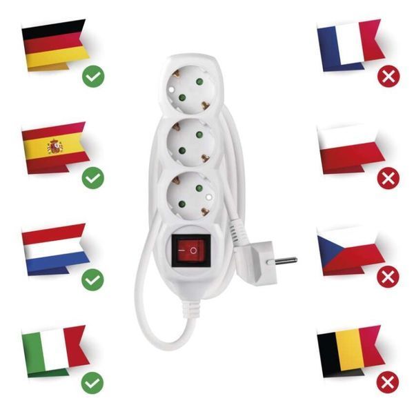 Мережевий подовжувач Emos P1321R 3 розетки 1,5 м 1,5 мм&sup2; P1321R фото
