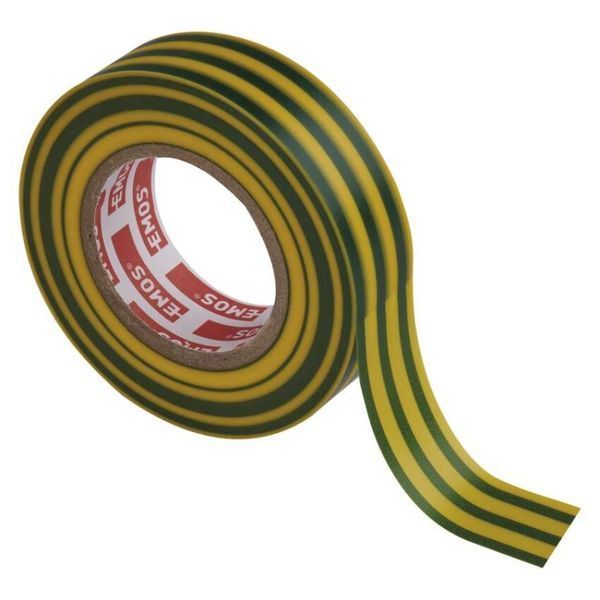 Ізоляційнв стрічка EMOS PVC 19/20 Жовто/Зелена F61925 F61925 фото