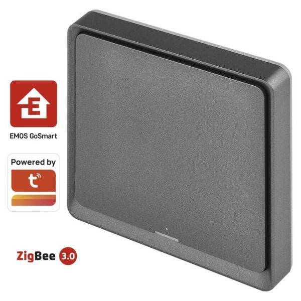 Умный выключатель EMOS H5014 GoSmart 1 кнопка, черный H5014 фото