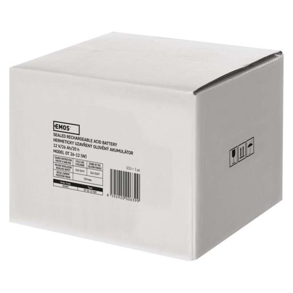 Аккумуляторная батарея EMOS B9683, 12V, 26Ah, AGM, L2 B9683 фото
