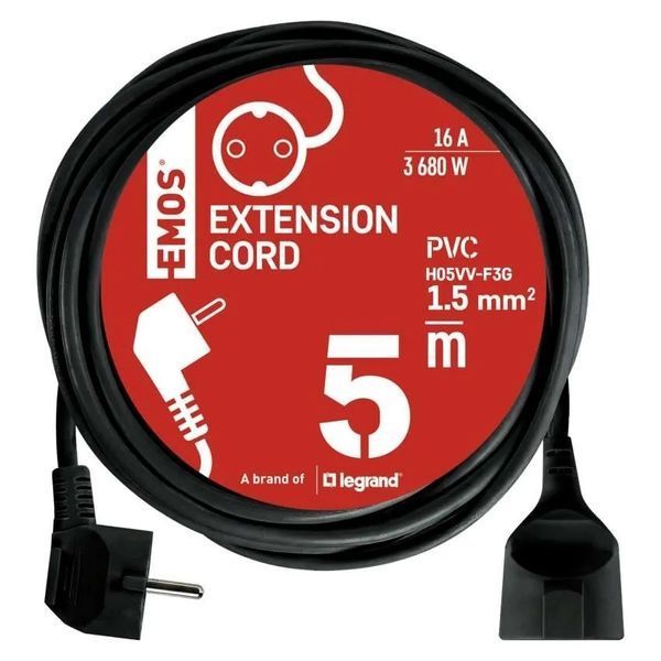 Мережевий подовжувач EMOS PC0125R 1 розетка 5 м PC0125R фото