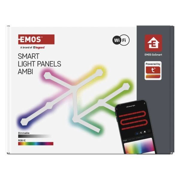 Комплект умного светодиодного освещения EMOS ZIW249R LINES 9 частей, белый, 34 Вт, RGBIC, WIFI ZIW249R фото