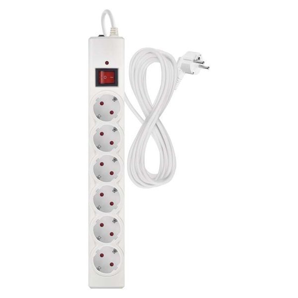 Мережевий фільтр Emos P54217 6 розеток 5 м 10 A 2300 Вт 1,5 мм&sup2; P54217 фото