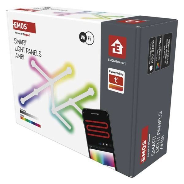 Комплект умного светодиодного освещения EMOS ZIW249R LINES 9 частей, белый, 34 Вт, RGBIC, WIFI ZIW249R фото