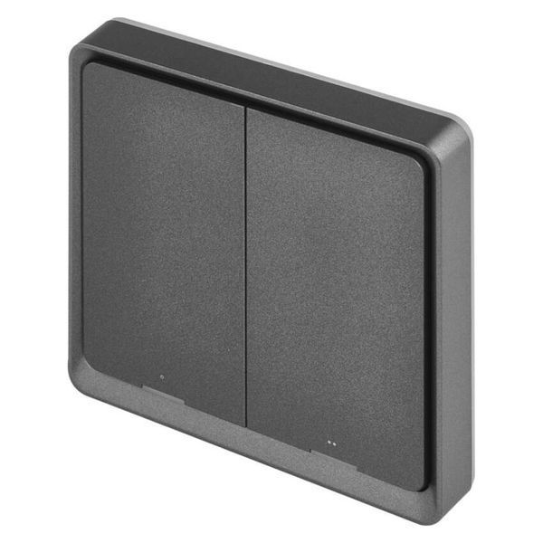Розумний вимикач EMOS H5015 2 кнопки, ZigBee 3.0, чорний H5015 фото