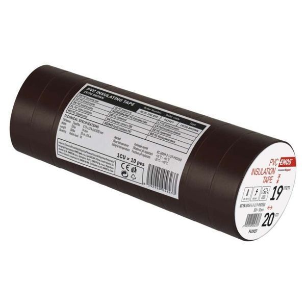 Изоляционная лента EMOS PVC 19/20 BROWN F61927 F61927 фото