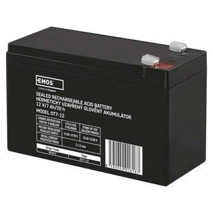Акумуляторна батарея EMOS B9691, AGM, 12V, 7Ah, fast 4,7mm B9691 фото