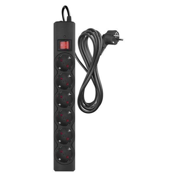 Мережевий фільтр Emos P54219 6 розеток 3 м 10 A 2300 Вт 1,5 мм&sup2; P54219 фото