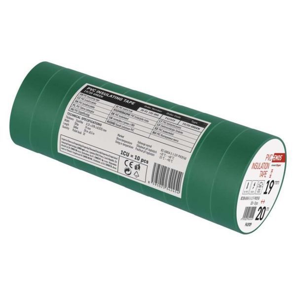 Ізоляційнв стрічка EMOS PVC 19/20 зелений F61929 F61929 фото