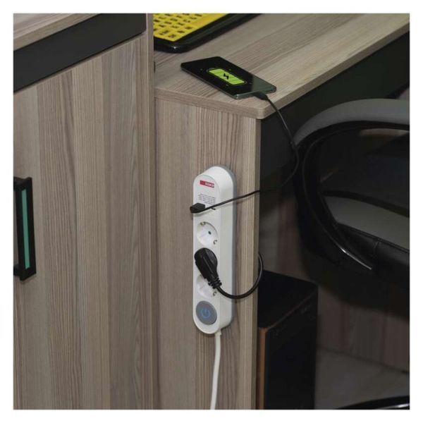 Мережевий подовжувач Emos P1322PD 3 розетки 2 м 1,5 мм&sup2; USB-A USB-C P1322PD фото