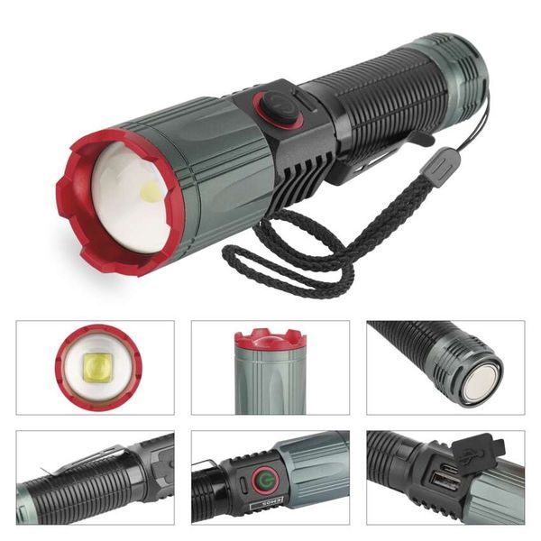 Ліхтар акумуляторний Emos P3121 1200 Lm 2200 mAh метал фокус P3121 фото