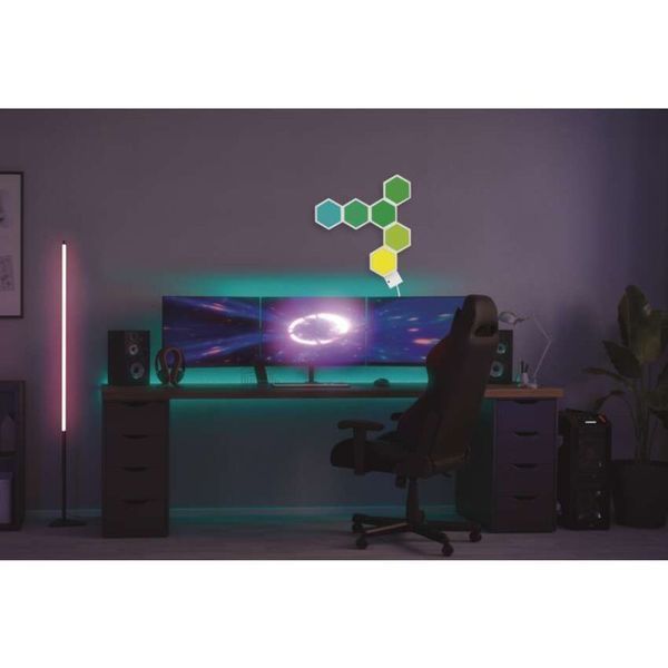 Розумна декоративн світлодіодна настільна лампа EMOS ZIW426R HEXAGON 6 частин, RGBIC, WIFI ZIW426R фото