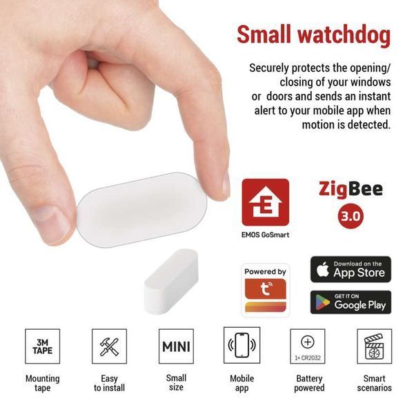 Розумний бездротовий датчик дверей, EMOS H5021 ZigBee 3.0 H5021 фото
