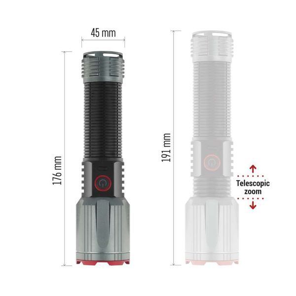Фонарь аккумуляторный Emos P3122 3000 Lm Li-Ion 5000 mAh металл фокус P3122 фото