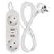 Мережевий подовжувач Emos P02214E 2 розетки 1,4 м 1,5 мм&sup2; USB-A USB-C P02214E фото 3