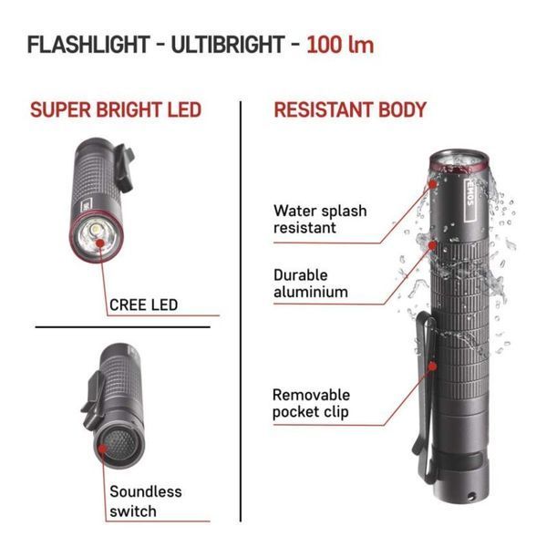 Ліхтар ручний Emos P3150 Ultibright 50 100 Lm 1xAAA метал P3150 фото