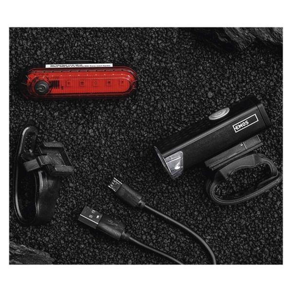Комплект велосипедних ліхтарів, передній+габаритний Emos P3923 90 Lm Li-Pol 500 mAh P3923 фото