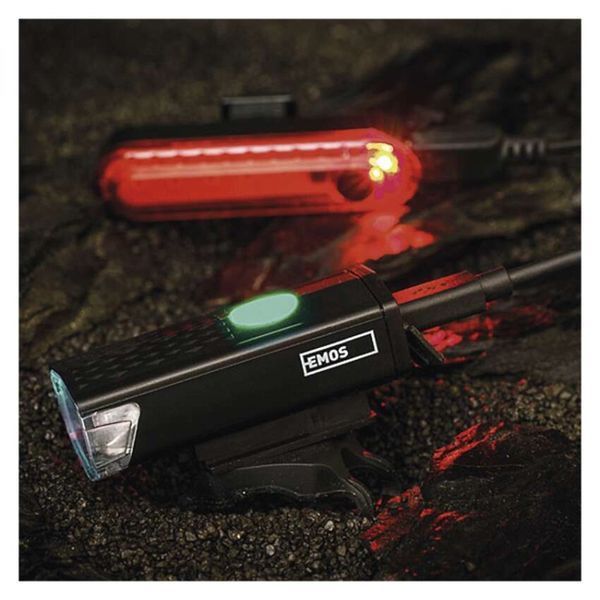 Комплект велосипедних ліхтарів, передній+габаритний Emos P3923 90 Lm Li-Pol 500 mAh P3923 фото