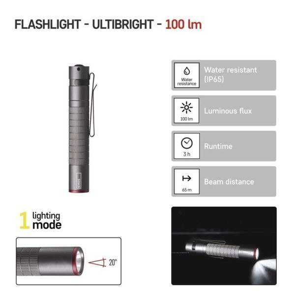 Ліхтар ручний Emos P3150 Ultibright 50 100 Lm 1xAAA метал P3150 фото