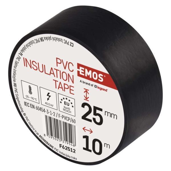 Изоляционная лента EMOS PVC 25/10 Чорний F62512 F62512 фото