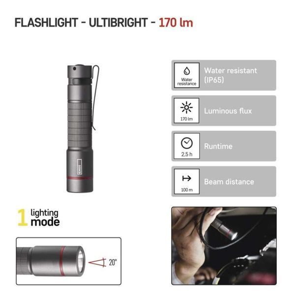 Ліхтар ручний Emos P3160 Ultibright 60 170 Lm 1xAA метал P3160 фото