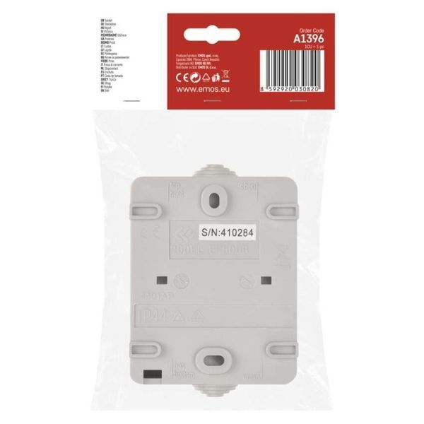 Розетка зовнішня сіра IP44 EMOS, A1396 A1396 фото