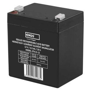 Акумуляторна батарея EMOS B9653, AGM, 12V, 4.5Ah, fast 4,7mm B9653 фото