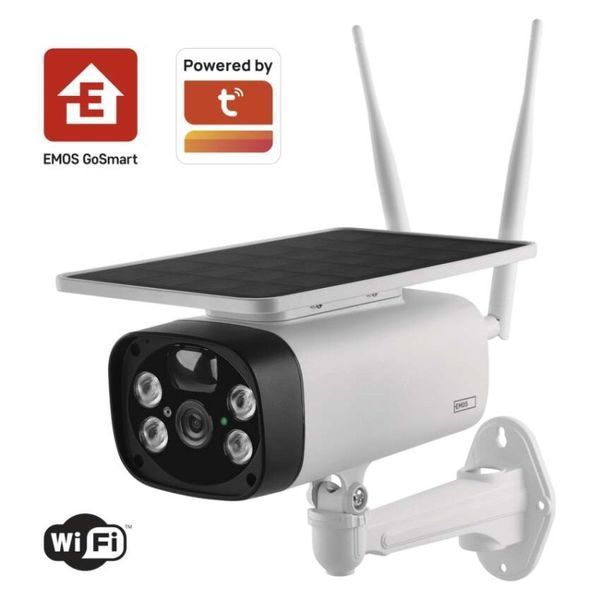 Розумна IP-камера Emos H4056 GoSmart зовнішня з Wi-Fi, сонячною панеллю та акумулятором, біла H4056 фото