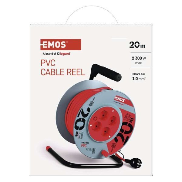 Сетевой удлинитель на катушке Emos P09220 4 розетки 20 м 1,0 мм&sup2; P09220 фото