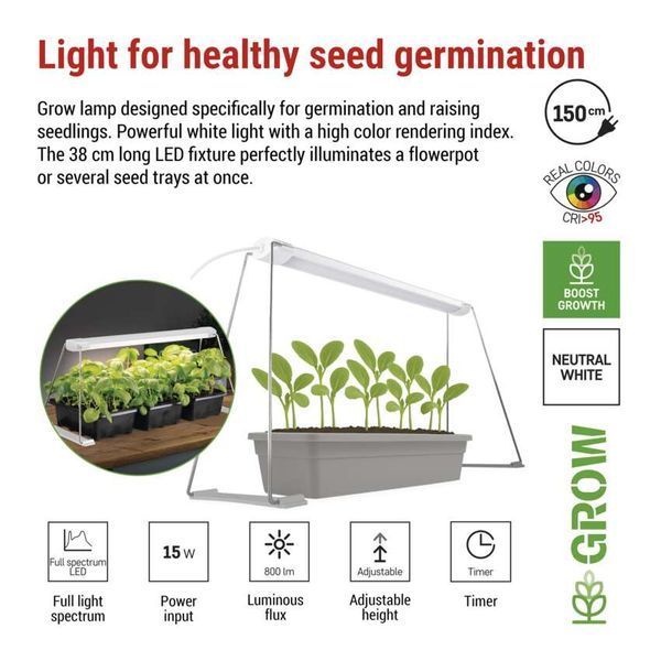 LED лампа для рослин EMOS Z7903 15W з таймером