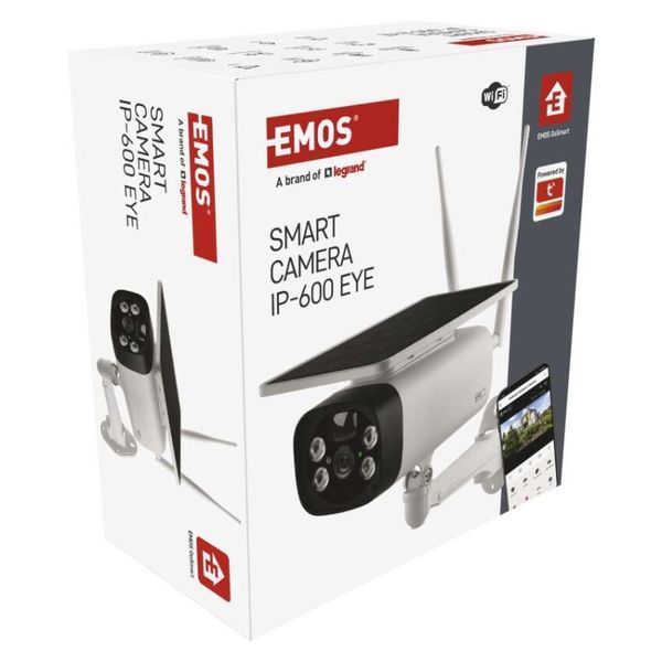 Розумна IP-камера Emos H4056 GoSmart зовнішня з Wi-Fi, сонячною панеллю та акумулятором, біла H4056 фото