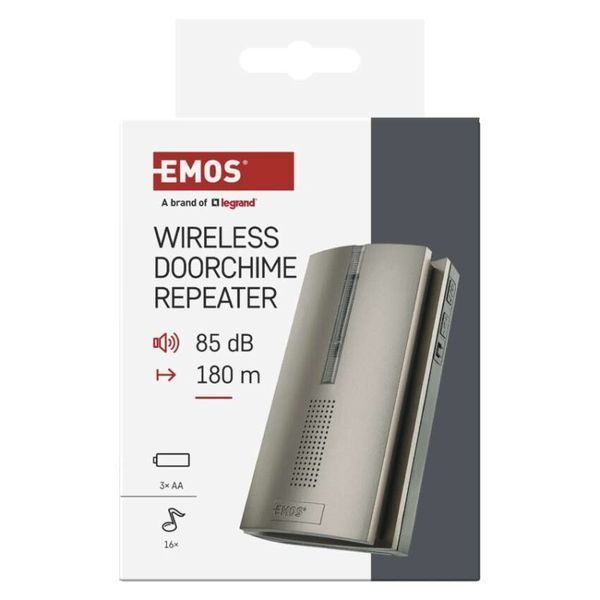 Бездротовий повторювач EMOS P5763RN 180 м для дзвінків P5760N/P5763N P5763RN фото