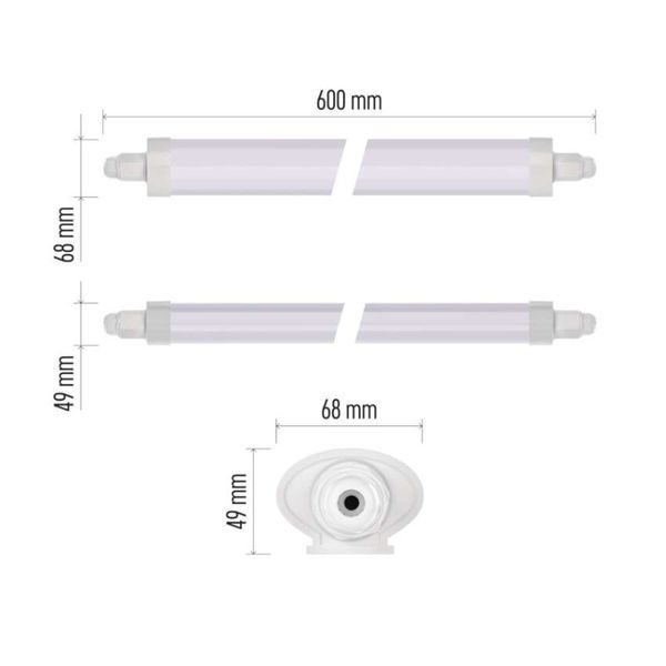 Світильник LED EMOS ZT3021 18W 2340Lm IP65 4000K DUSTY лінійний ZT3021 фото