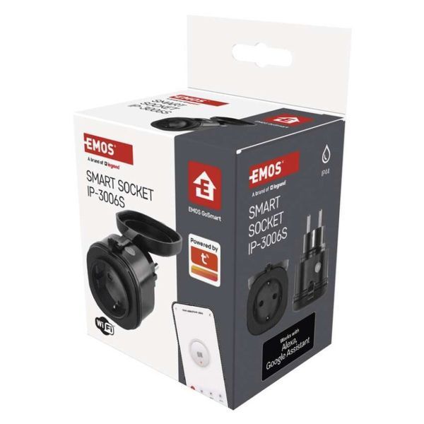 Розумна вологозахищена WIFI розетка EMOS P5532 GoSmart IP44 P5532 фото