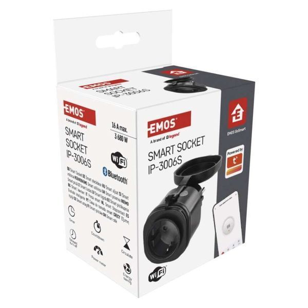 Розумна вологозахищена WIFI розетка EMOS P5532 GoSmart IP44 P5532 фото
