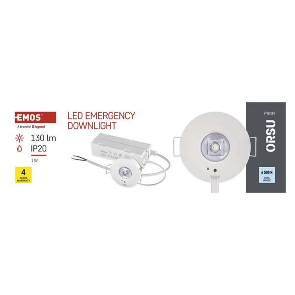 Аварийный свет ORSU 1W 130lm 3h ZN1330 ZN1330 фото
