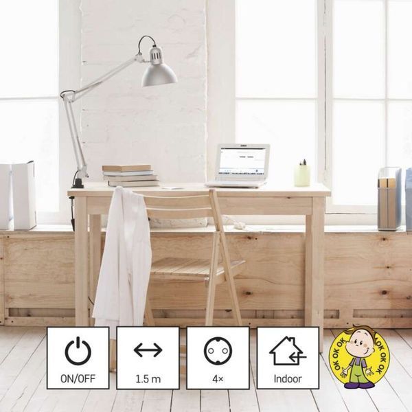 Мережевий подовжувач Emos P1421R 4 розетки 1,5 м 1,5 мм&sup2; P1421R фото
