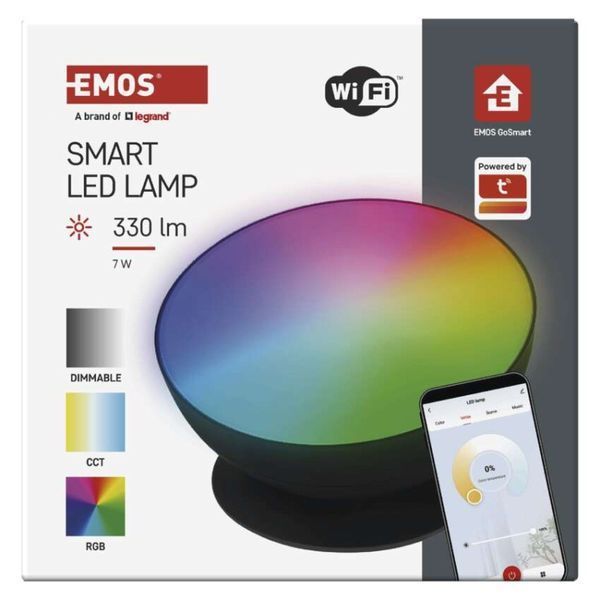 GoSmart LED Ambient лампа, чорний, теплий білий&ndash;холодний білий/ RGB, WiFi ZCW11BR ZCW11BR фото