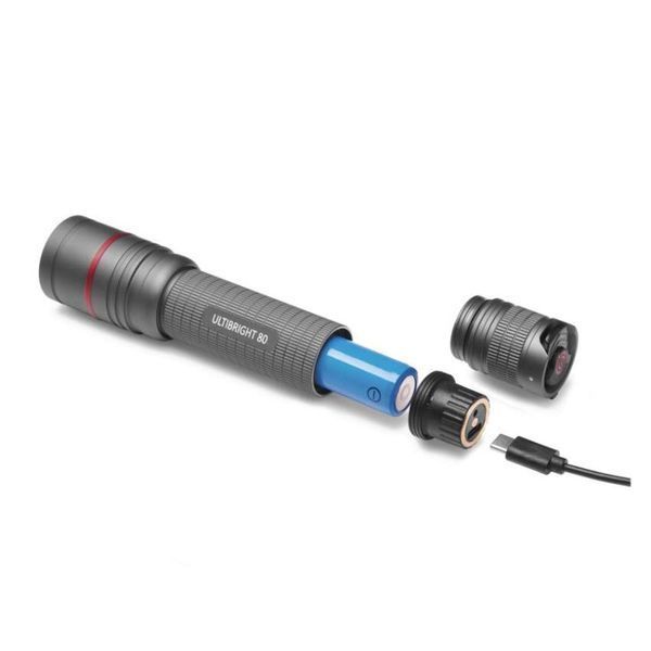 Ліхтар акумуляторний Emos P3180 Ultibright 80 600 Lm 2600 mAh метал фокус P3180 фото