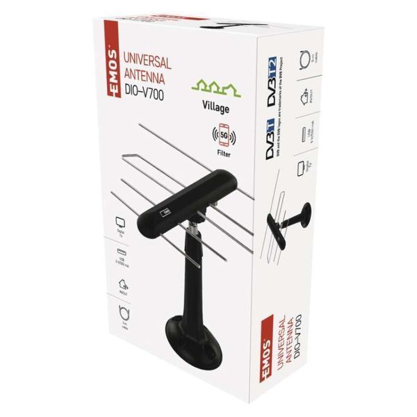Антена універсальна EMOS J0685 EM-DIO3, 0&ndash;80 км, DVB-T2